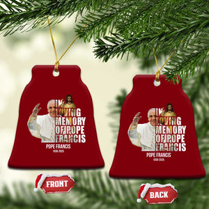In Loving Memory of Pope Francis Ceramic Ornament Viva il Papa 1936-2025 TS02 Print Your Wear