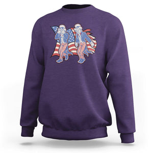 Funny Griddy Dance Uncle Sam Sweatshirt 4th of July Independence Day TS02 Purple Print Your Wear