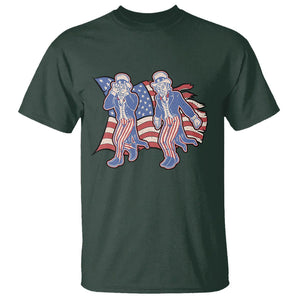 Funny Griddy Dance Uncle Sam T Shirt 4th of July Independence Day TS02 Dark Forest Green Print Your Wear