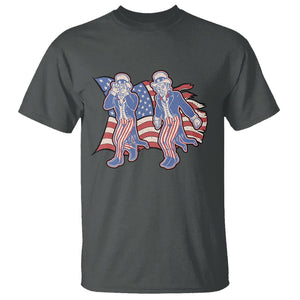 Funny Griddy Dance Uncle Sam T Shirt 4th of July Independence Day TS02 Dark Heather Print Your Wear