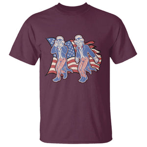 Funny Griddy Dance Uncle Sam T Shirt 4th of July Independence Day TS02 Maroon Print Your Wear