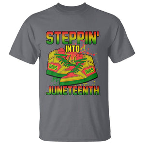 Steppin' Into Juneteenth 1865 T Shirt African American History Pride TS02 Charcoal Print Your Wear