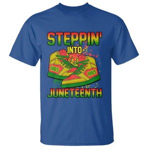 Steppin' Into Juneteenth 1865 T Shirt African American History Pride TS02 Royal Blue Print Your Wear