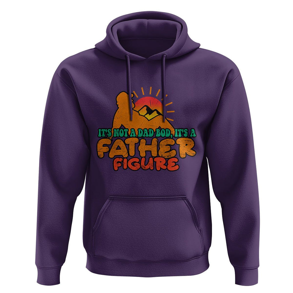 Funny Dad Hoodie It's Not A Dad Bod It's A Father Figure Retro TS02 Purple Print Your Wear