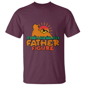 Funny Dad T Shirt It's Not A Dad Bod It's A Father Figure Retro TS02 Maroon Print Your Wear