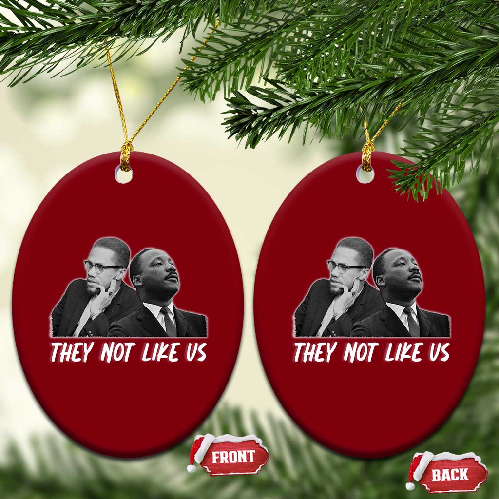 Malcolm X and MLK Ceramic Ornament They Not Like Us TS02 Print Your Wear