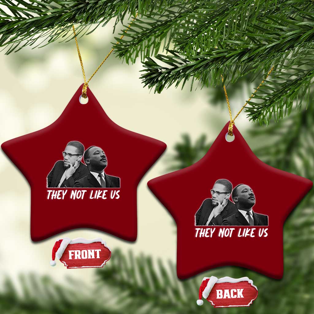 Malcolm X and MLK Ceramic Ornament They Not Like Us TS02 Print Your Wear