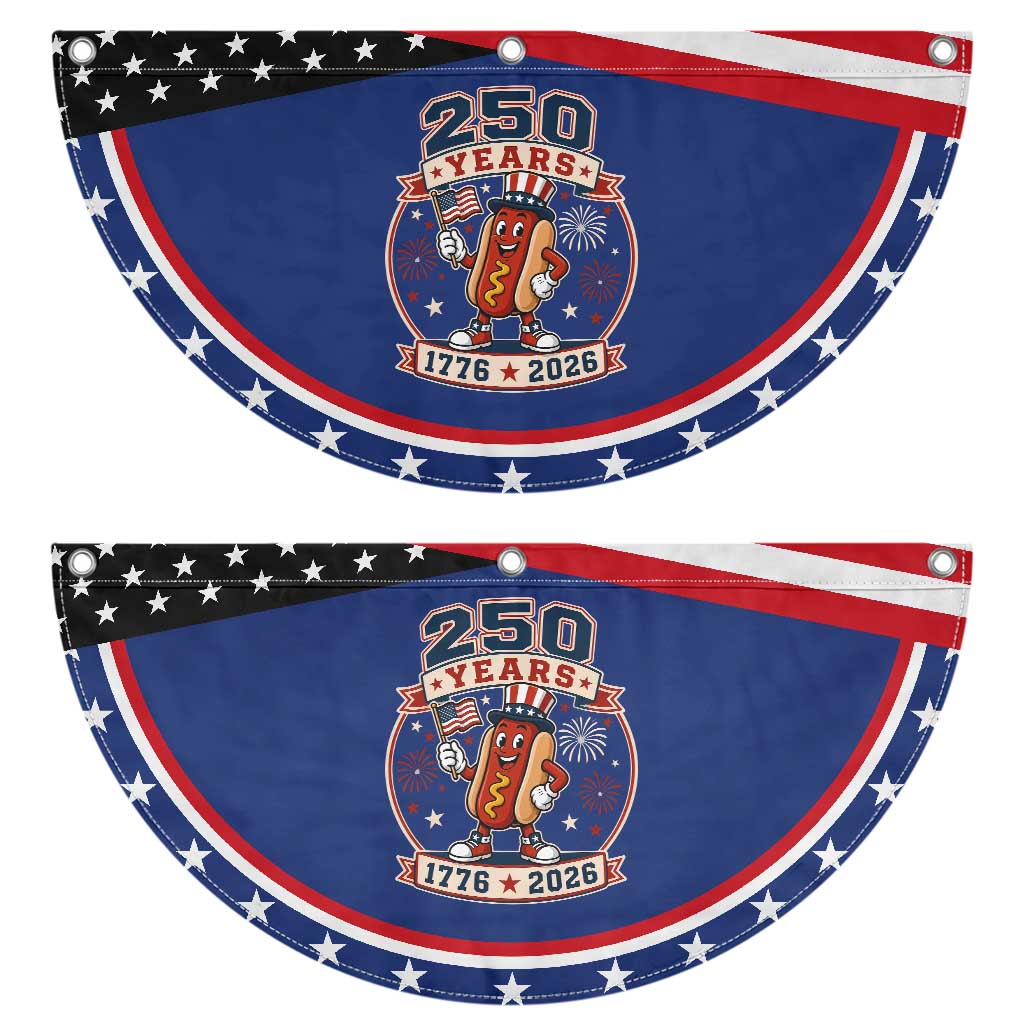 250 Years 1776 to 2026 Cartoon Hot Dog Patriotic Fan Flag Funny Uncle Sam Top Hat Waving American Flag Semiquincentennial TS02 2pcs pack Classic Navy Print Your Wear