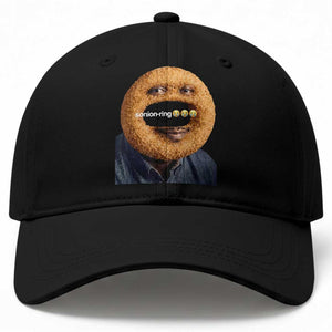 Funny Sonion Ring Cursed Meme Graphic Baseball Cap Surreal Deep Fried Onion Ring Joke TS02 Print Your Wear