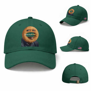 Funny Sonion Ring Cursed Meme Graphic Baseball Cap Surreal Deep Fried Onion Ring Joke TS02 Baseball Cap Universal Fit Irish Green Print Your Wear