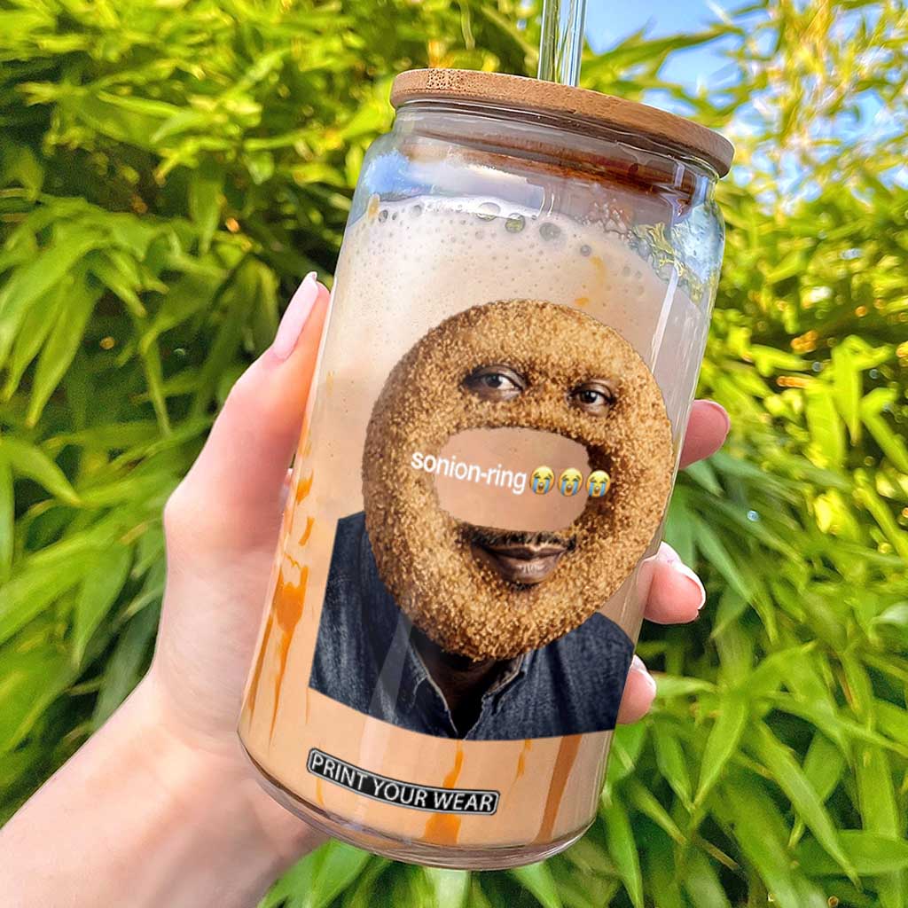 Funny Sonion Ring Cursed Meme Graphic Glass Can Surreal Deep Fried Onion Ring Joke TS02 Black Print Your Wear