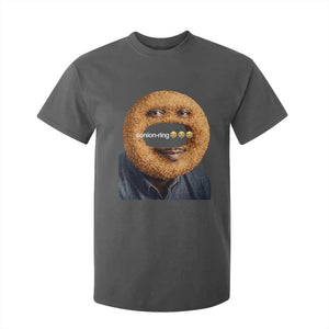 Funny Sonion Ring Cursed Meme Graphic T Shirt For Kid Surreal Deep Fried Onion Ring Joke TS02 Dark Heather Print Your Wear