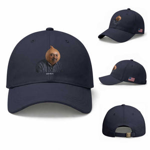 Viral Sonion Surreal Meme Baseball Cap Funny Crying Onion Man Aesthetic Joke TS02 Baseball Cap Universal Fit Navy Print Your Wear
