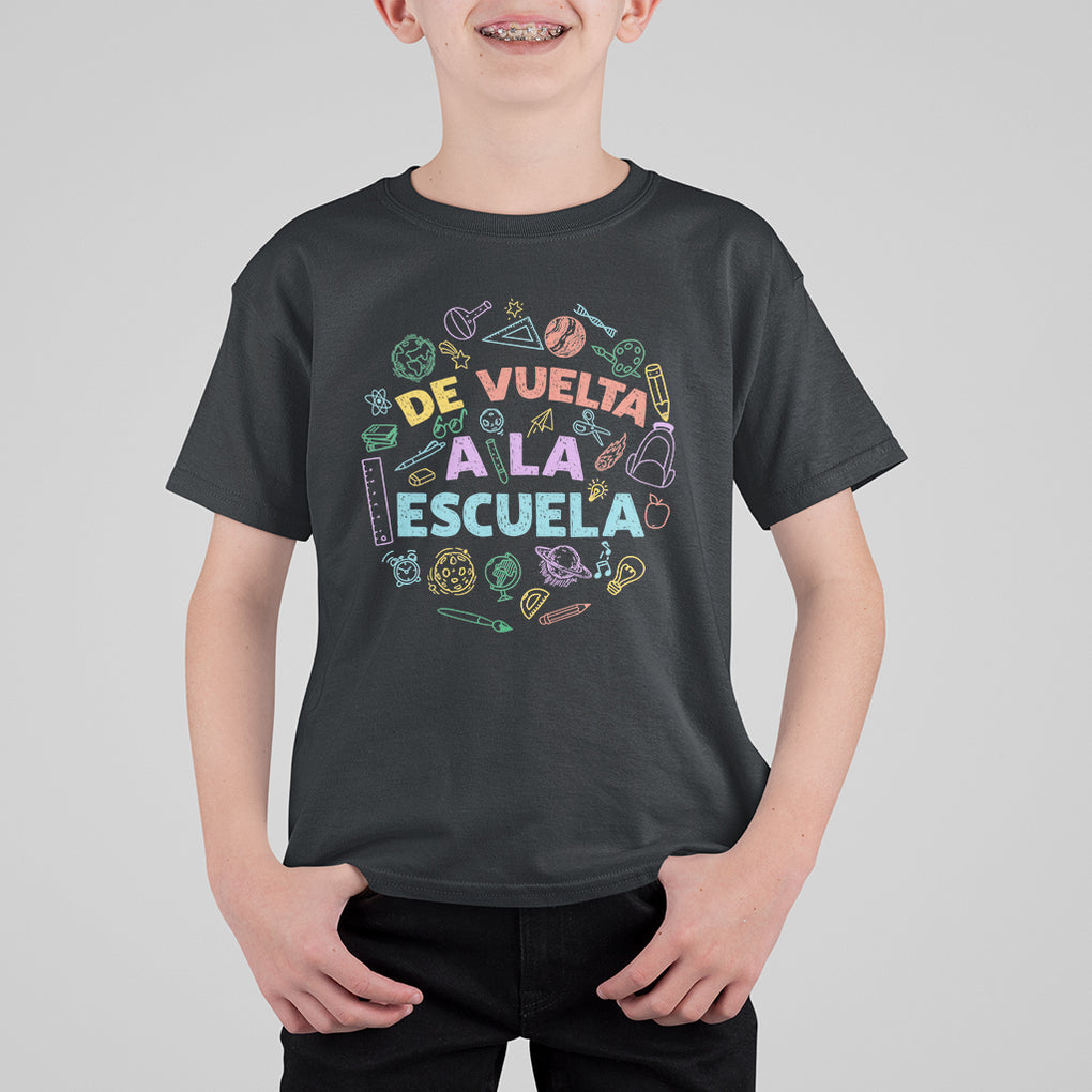 Back To School In Spanish T Shirt For Kid De Vuelta A La Escuela Welcome Espanol TS02 Purple Printyourwear