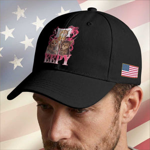 Eepy Sleepy Cats Y2K Bootleg Meme Graphic Baseball Cap Funny Internet Culture Humor TS02 Print Your Wear