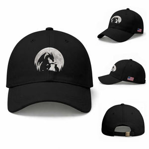 Dragon Boop Cat Full Moon Graphic Baseball Cap Cute Fantasy Animal RPG Gamers TS02 Baseball Cap Universal Fit Black Print Your Wear