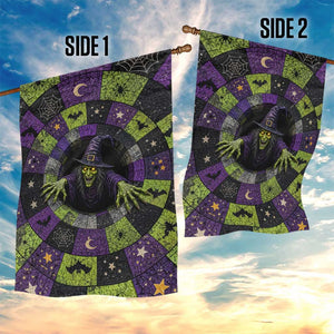 Wicked Witch Mosaic Vortex Pit 3D Halloween Optical Illusion Garden Flag Dark Gothic Horror Graphic