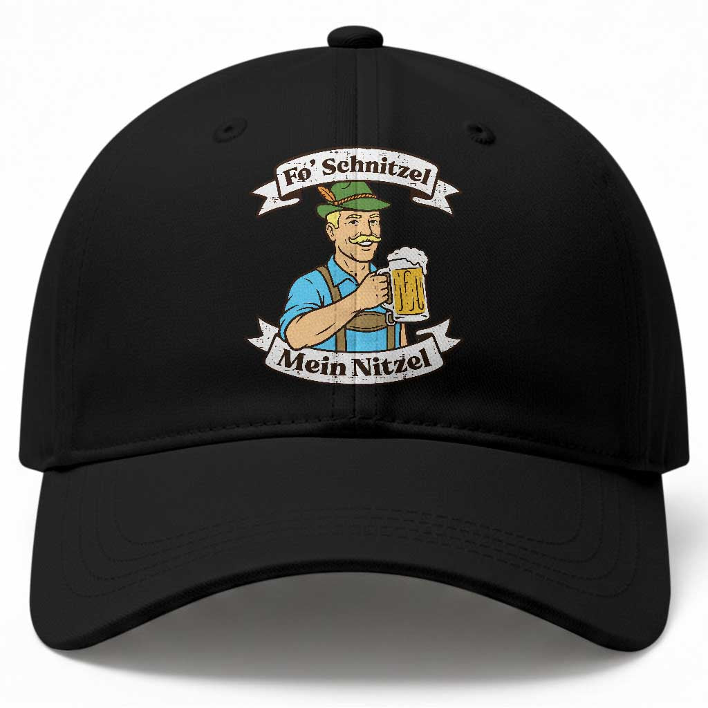 Fo Schnitzel Mein Nitzel Funny Oktoberfest Bavarian Beer Graphic Baseball Cap Hilarious German Heritage