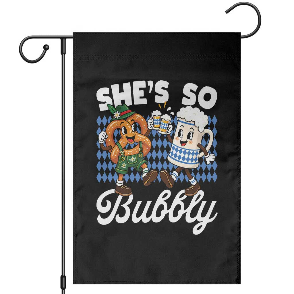 She is So Bubbly Foamy Beer Mug Oktoberfest Garden Flag Matching Couple Drinking Humor Graphic