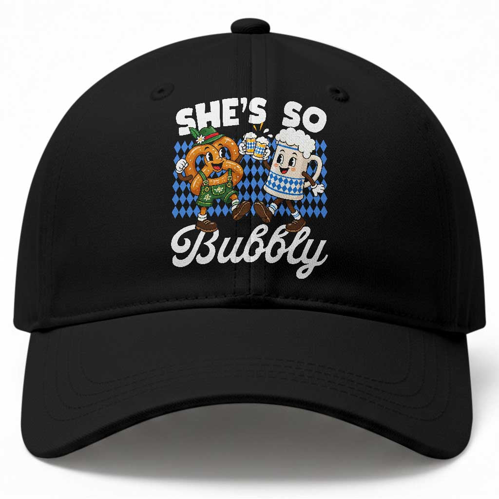 She is So Bubbly Foamy Beer Mug Oktoberfest Baseball Cap Matching Couple Drinking Humor Graphic