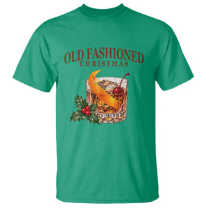 Old Fashioned Christmas Cocktail Whiskey Bourbon Holiday Drink Graphic T Shirt
