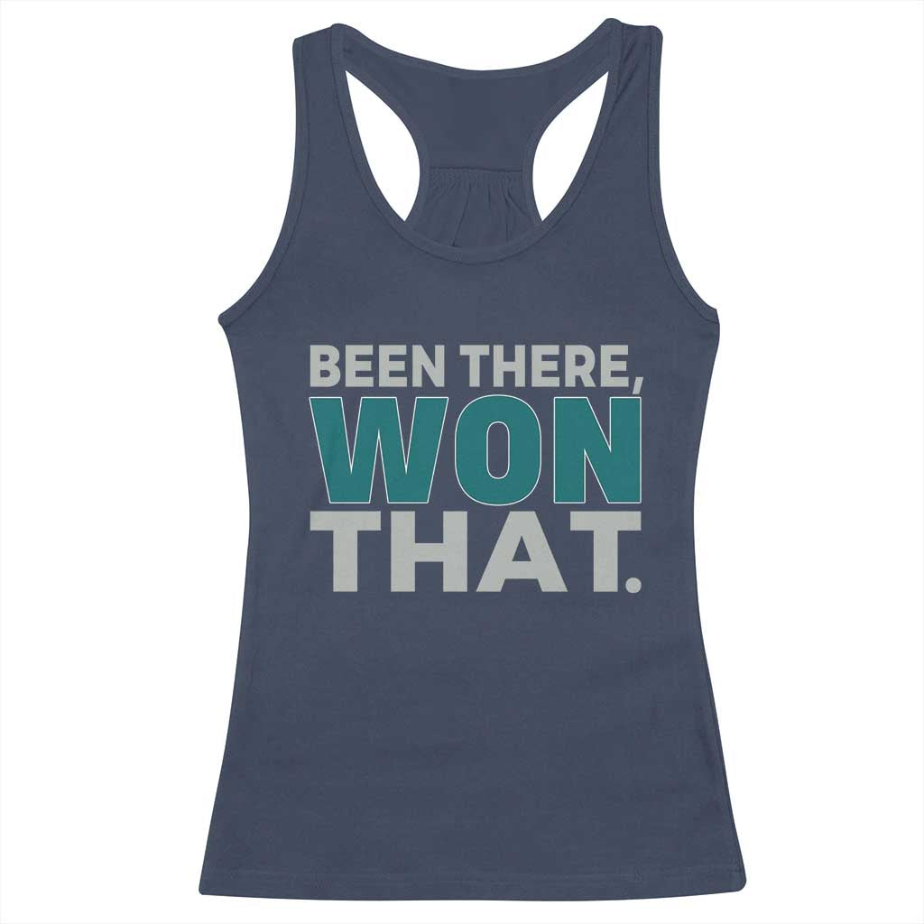 Been There Won That Racerback Tank Top Victory for Football Fans TS02 Navy Print Your Wear