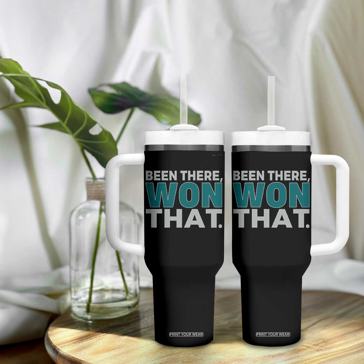 Been There Won That Tumbler With Handle Victory for Football Fans TS02 Print Your Wear