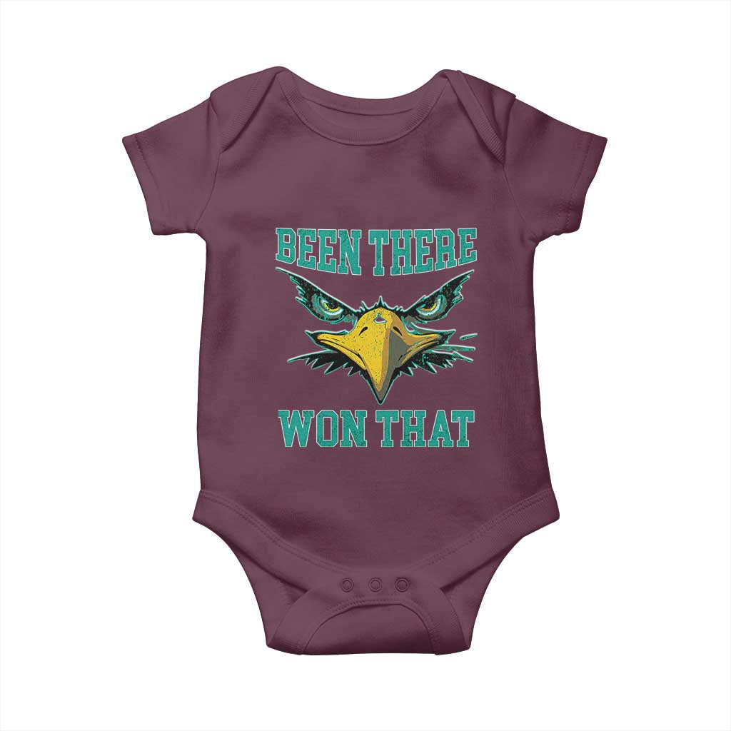 Been There Won That Baby Onesie Fierce Eagle Eyes TS02 Maroon Print Your Wear