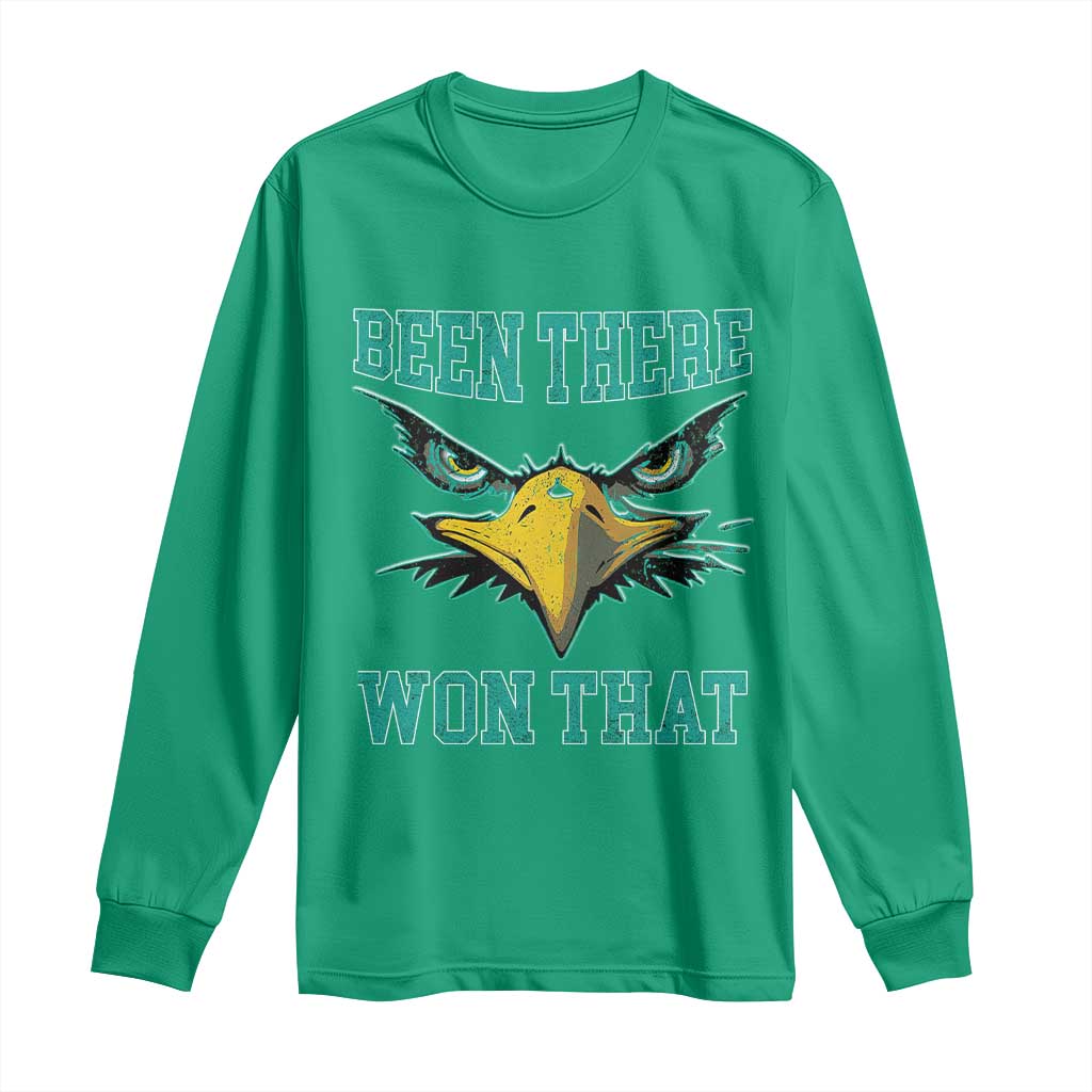 Been There Won That Long Sleeve Shirt Fierce Eagle Eyes TS02 Irish Green Print Your Wear