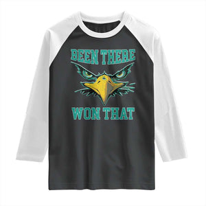Been There Won That Raglan Shirt Fierce Eagle Eyes TS02 Black White Print Your Wear