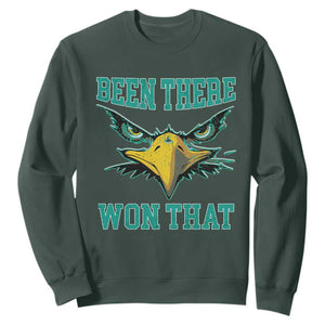 Been There Won That Sweatshirt Fierce Eagle Eyes TS02 Dark Forest Green Print Your Wear