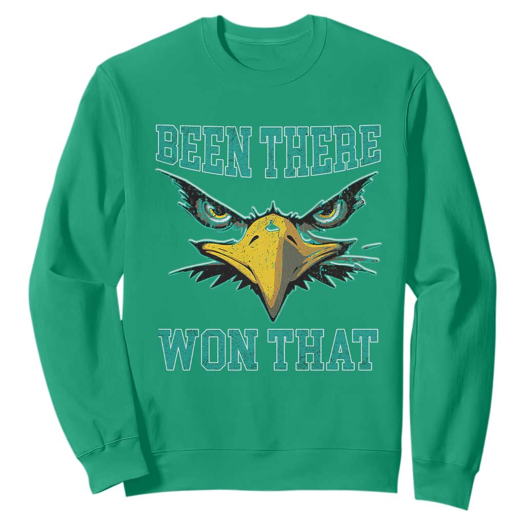 Been There Won That Sweatshirt Fierce Eagle Eyes TS02 Irish Green Print Your Wear