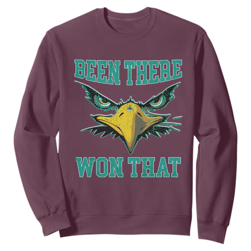 Been There Won That Sweatshirt Fierce Eagle Eyes TS02 Maroon Print Your Wear