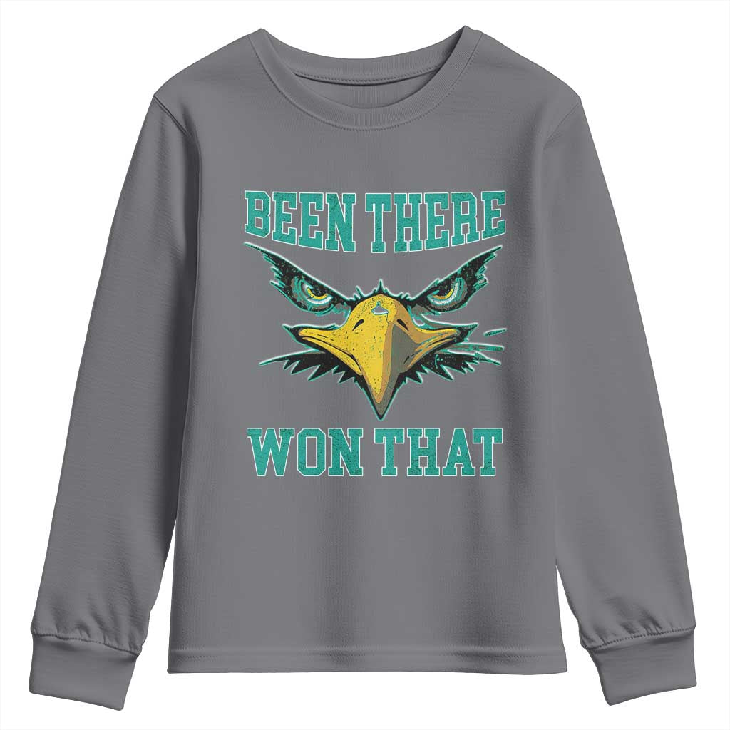Been There Won That Youth Sweatshirt Fierce Eagle Eyes TS02 Charcoal Print Your Wear