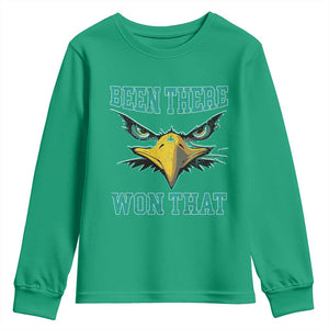 Been There Won That Youth Sweatshirt Fierce Eagle Eyes TS02 Irish Green Print Your Wear