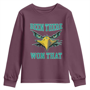 Been There Won That Youth Sweatshirt Fierce Eagle Eyes TS02 Maroon Print Your Wear