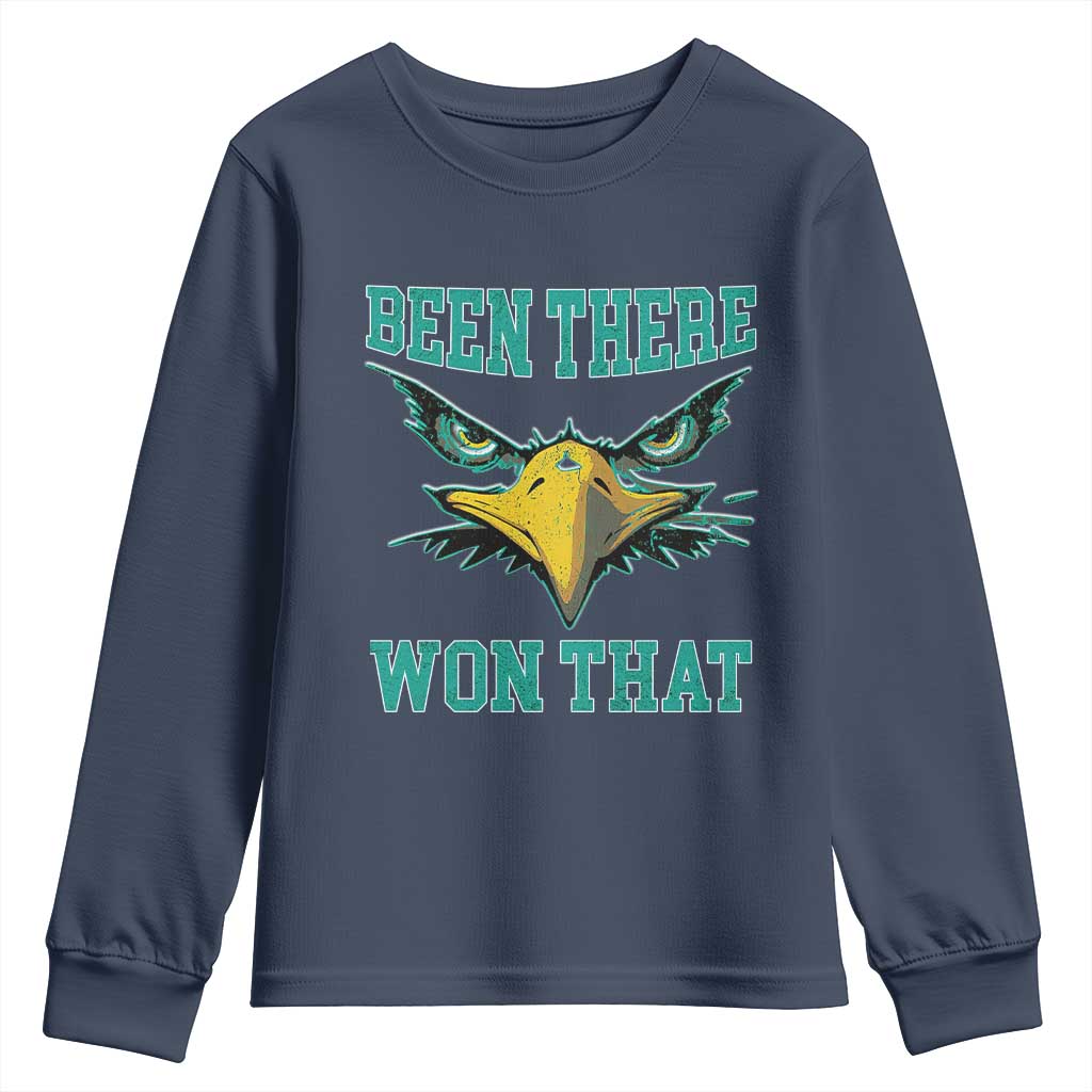 Been There Won That Youth Sweatshirt Fierce Eagle Eyes TS02 Navy Print Your Wear