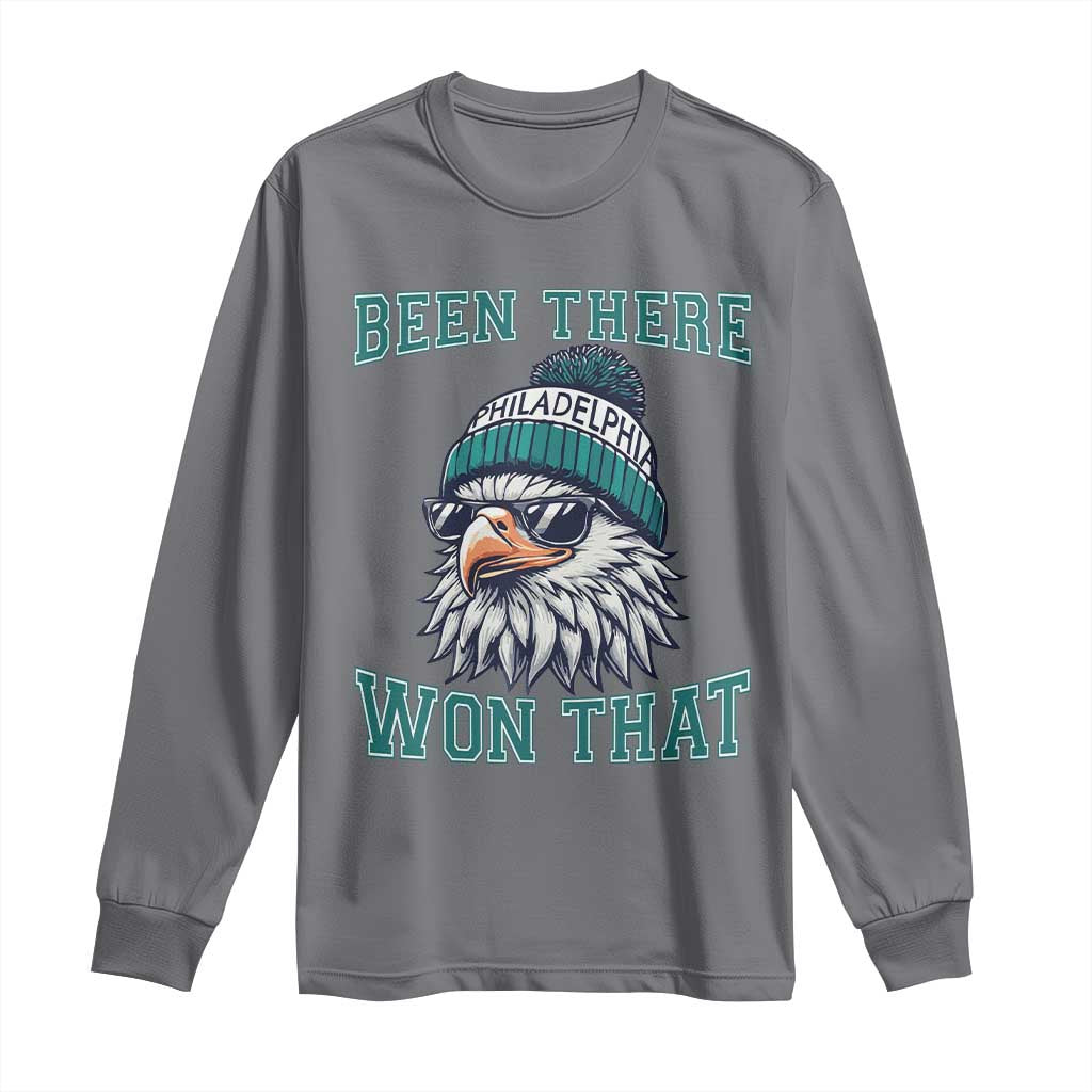 Been There Won That Fierce Eagle Graphic Long Sleeve Shirt TS02 Charcoal Print Your Wear