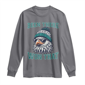 Been There Won That Fierce Eagle Graphic Long Sleeve Shirt TS02 Charcoal Print Your Wear