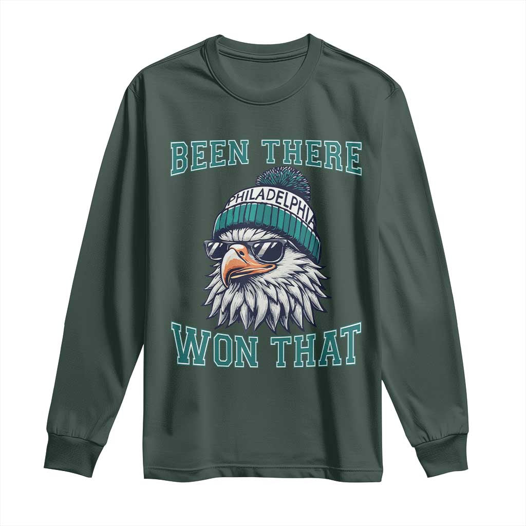 Been There Won That Fierce Eagle Graphic Long Sleeve Shirt TS02 Dark Forest Green Print Your Wear