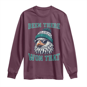 Been There Won That Fierce Eagle Graphic Long Sleeve Shirt TS02 Maroon Print Your Wear