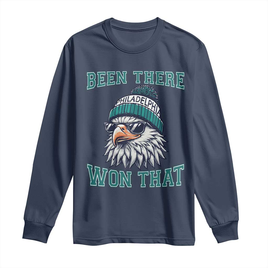 Been There Won That Fierce Eagle Graphic Long Sleeve Shirt TS02 Navy Print Your Wear