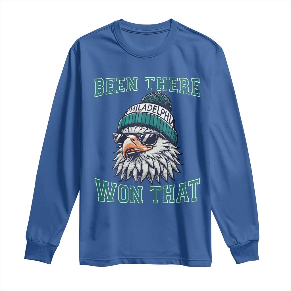 Been There Won That Fierce Eagle Graphic Long Sleeve Shirt TS02 Royal Blue Print Your Wear