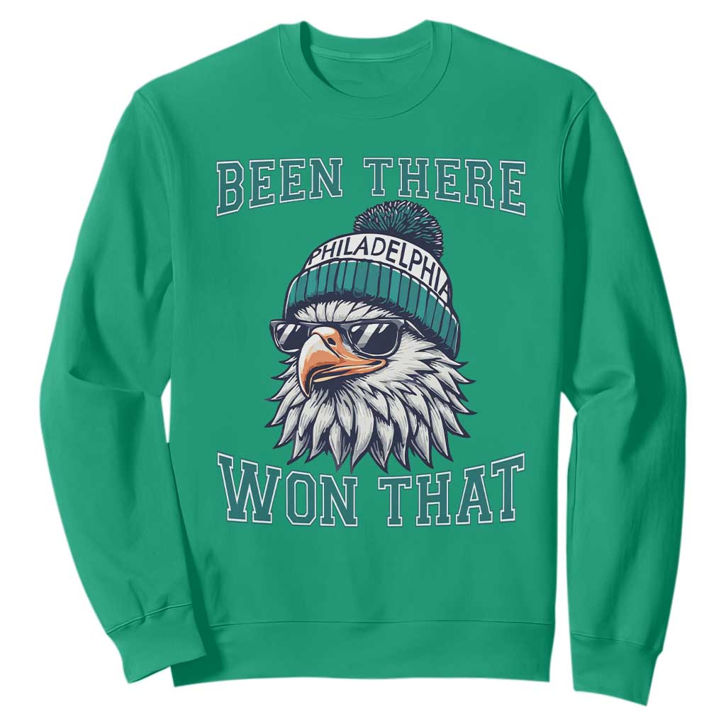 Been There Won That Fierce Eagle Graphic Sweatshirt TS02 Irish Green Print Your Wear