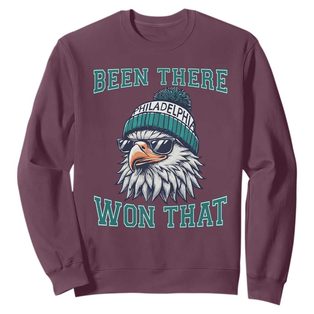 Been There Won That Fierce Eagle Graphic Sweatshirt TS02 Maroon Print Your Wear