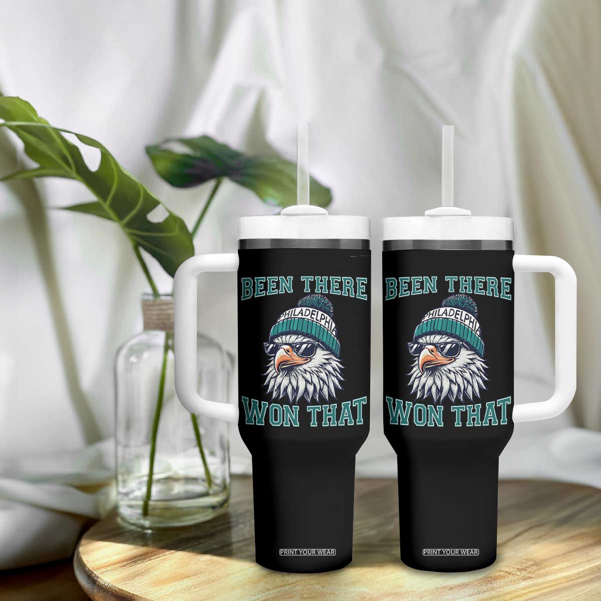 Been There Won That Fierce Eagle Graphic Tumbler With Handle TS02 Print Your Wear