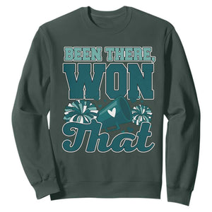Been There Won That Cheer Spirit Sweatshirt Game Day Champions Sport Fans TS02 Dark Forest Green Print Your Wear