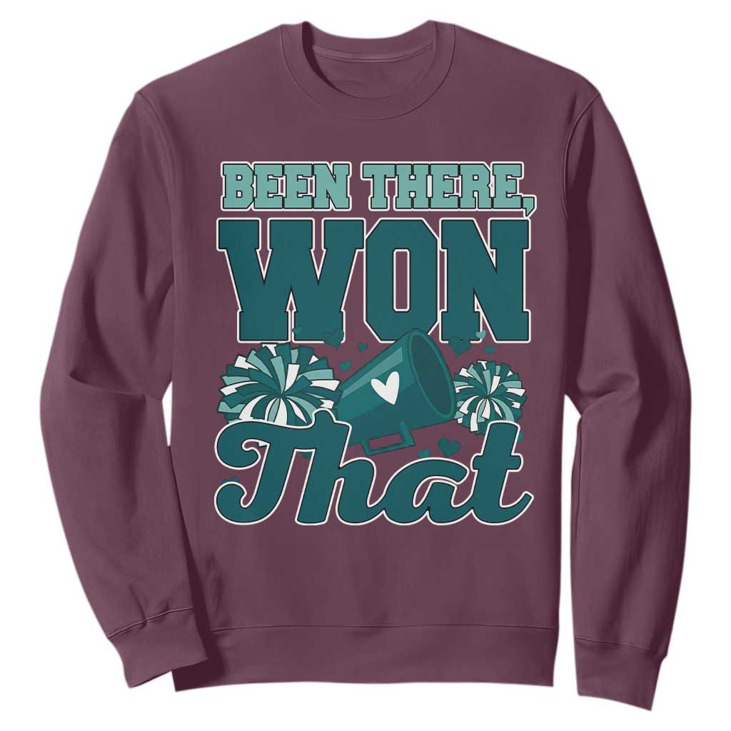 Been There Won That Cheer Spirit Sweatshirt Game Day Champions Sport Fans TS02 Maroon Print Your Wear