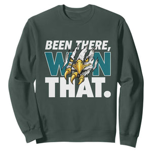 Been There Won That Fierce Eagle Sweatshirt Game Day Champions Sport Fans TS02 Dark Forest Green Print Your Wear