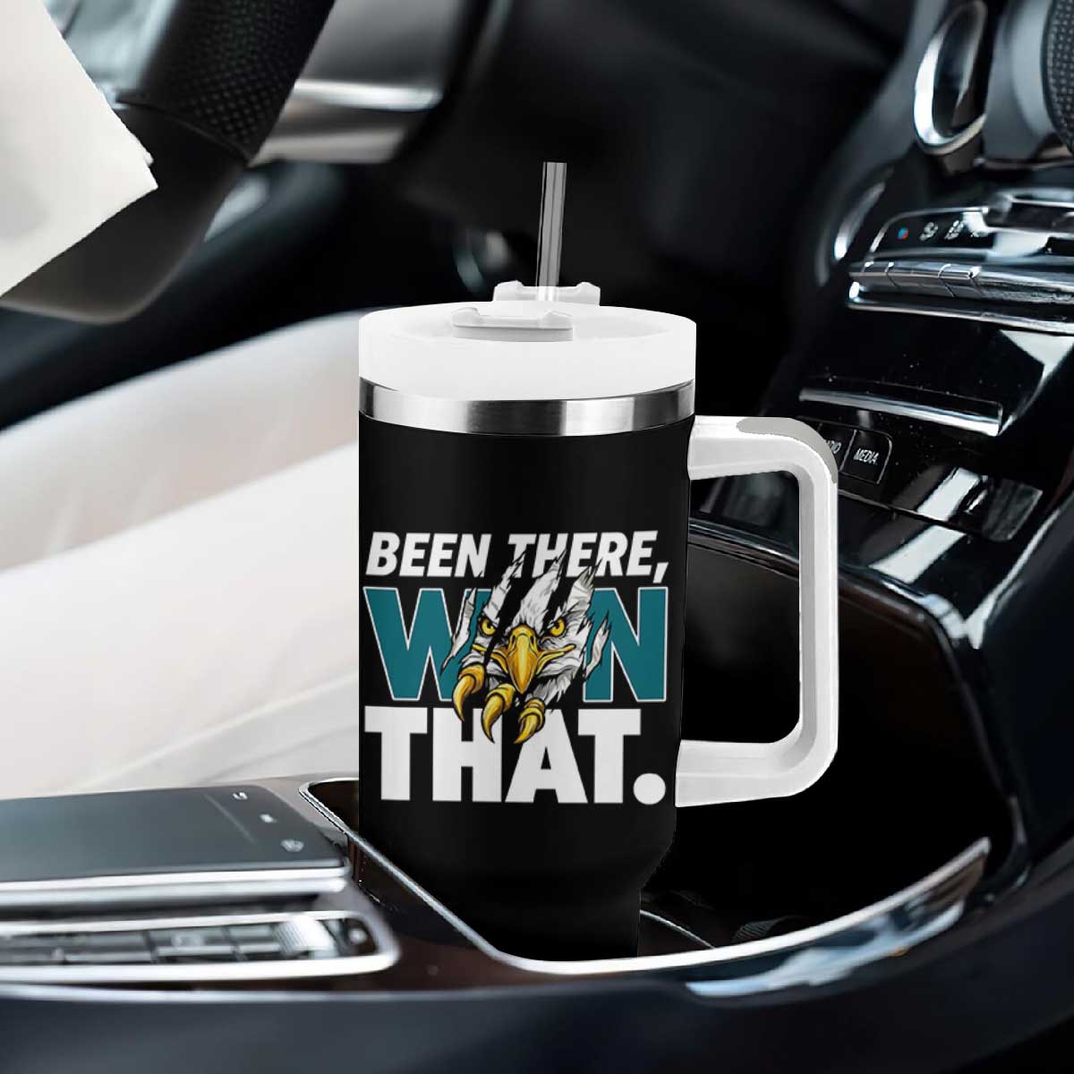 Been There Won That Fierce Eagle Tumbler With Handle Game Day Champions Sport Fans TS02 Print Your Wear